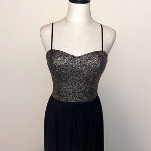 Charlotte Russe Black & Gold Dress